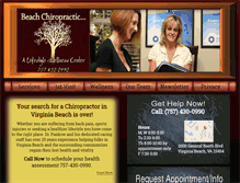 Tablet Screenshot of beachchiropractic.net